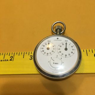 Vintage " Junghans " 3 Dial Stopwatch 1/10th Sec.