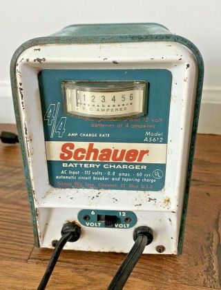 Vintage Schauer Battery Charger A5612 12v And