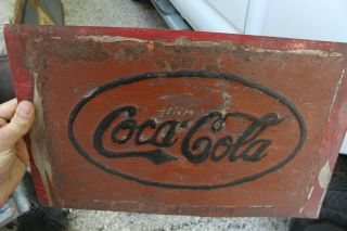 Vintage Drink Coca Cola Embossed Cut Metal Sign Pop Soda Refreshment Tin 9
