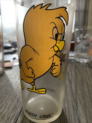 1973 Warner Bros.  Pepsi Collector Series Looney Tunes Henery Hawk Glass