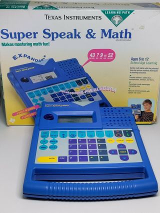 (complete W/ Box) Vtg 1992 Texas Instruments Speak & Math Spell Rare