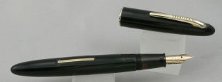Sheaffer Craftsman 350 Black & Gold Lever - Filler Fountain Pen - 14kt Nib - 1940s