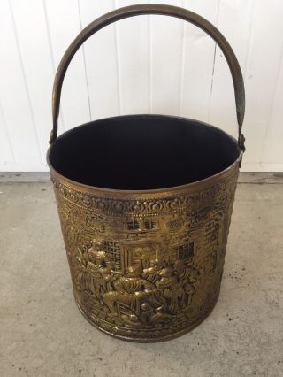 Vintage Brass Bucket With Handle