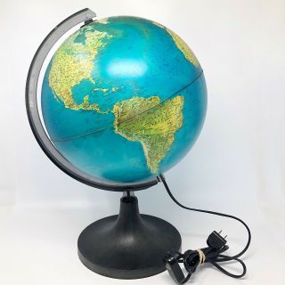 Vintage Nova Rico Florence Lumiere 18” Lighted Globe Illuminated Earth Lamp