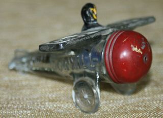 Spirit Of Goodwill Glass Airplane Candy Container Missing Propeller