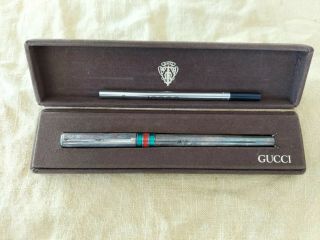 Vintage ‘80s Gucci Sterling Silver Pen Fs - 2000 With Case,  Great Price