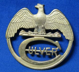 Wwii Culver Military Academy Hat Badge By Meyer Pin Back