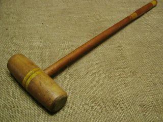 Vintage Croquet Mallet Antique Sports Old Game Wooden 5077