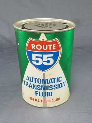 Vintage Route 55 Transmission Oil Sovereign Oil Chicago,  Il Empty Paper Can