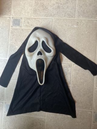 Vtg Scream Movie Ghostface Halloween Mask Easter Unlimited Fun World Glows