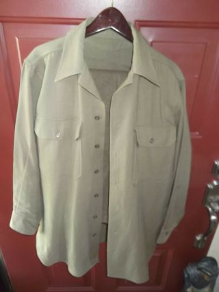 Vintage Wwii Us Army Uniform Shirt With Wool Pants Very Minty