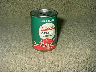 Vintage Sinclair Opaline Motor Oil Can Coin Bank