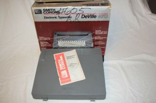 Vintage Smith Corona Deville 470 Electric Correcting Typewriter -,