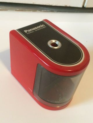 Vintage Panasonic Kp - 1a Battery Operated Pencil Sharpener A,  Red