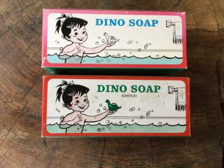 Vintage 1 White And 1 Green Sinclair Dinosaur Dino Soap Never Opened