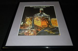 1985 Crown Royal Whisky Framed 11x14 Advertisement C