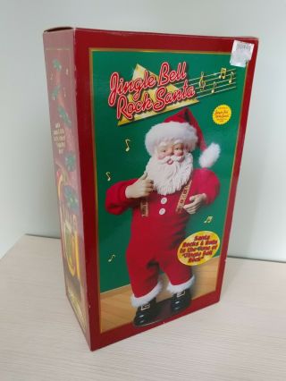 Vintage Jingle Bell Rock Santa Claus Animated Dancing Musical 1998