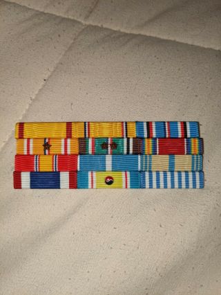 Wwii Korea China Us Navy 12 Place Medal Ribbon Bar