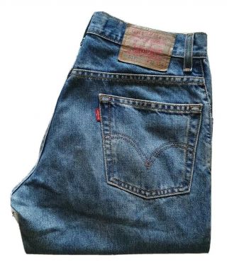 Levis 517 Jeans W 32 L 33 Vintage Blue Denim Red Tab Bootcut Fit (11)