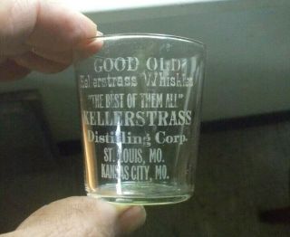 Kellerstrass The Best Of All St.  Louis & Kc Etched Pre Pro Adv Whiskey Shot Glass