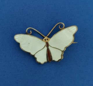 Vintage David Andersen Norway Sterling Silver.  925 Butterfly Enamel Pin/brooch