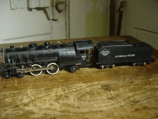Vintage American Flyer Reading 300ac S Scale Steam Engine Train & Coal Tender