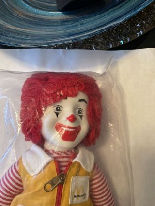 Vintage Ronald McDonald Plush Doll in plastic 2