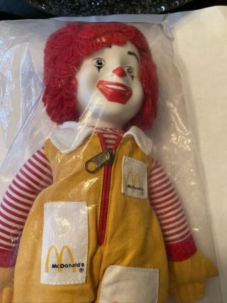 Vintage Ronald McDonald Plush Doll in plastic 3