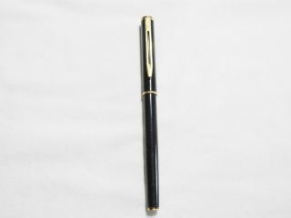 Vintage Waterman Black Lacquer And Gold Fountain Pen