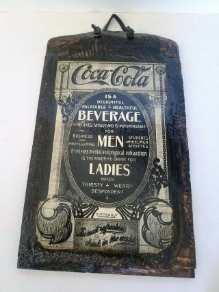 Vintage Coca - Cola Coke Wooden Wall Hanging Decor