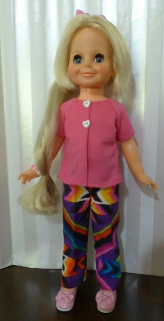 Vintage 1970s Ideal Velvet Doll/crissy Family - Grow Hair Works/outfit & Shoes