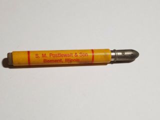 John Deere Bullet Pencil,  S.  M.  Postlewait,  Bement,  Illinois. 2