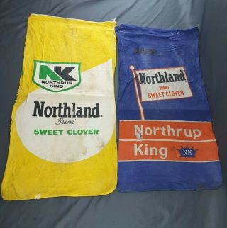 Colorful Northrup King Northland Sweet Clover Cloth Seed Sack Bags