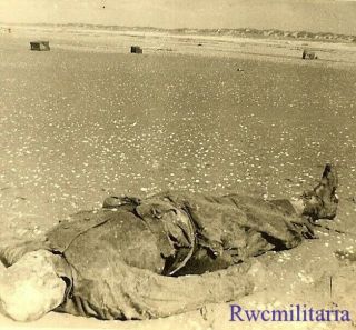 Sad German View Kia British Bef Soldier On Beach; Dunkirchen,  France 1940