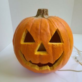 Vintage Trendmasters Light Up Halloween Decoration 1993 Jack O Latern Pumpkin