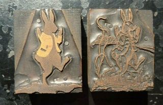 Vintage Peter Rabbit Letterpress Ink Plate Block