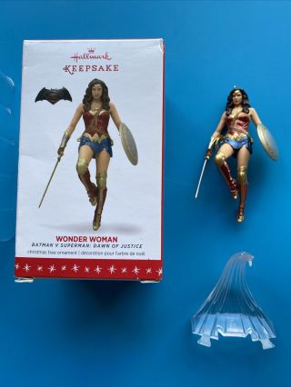 Wonder Woman 2016 Hallmark Ornament Batman V Superman Dawn Of Justice Dc Rare