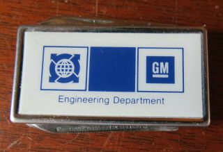 Gm General Motors Engineering Department Barlow Money Clip Pocket Knife File