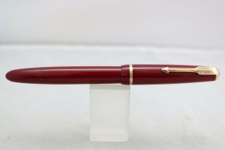 Vintage (c1953 - 60) Parker Duofold Victory MKV Fine Burgundy Fountain Pen 3