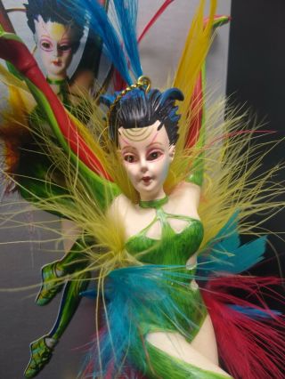 Cirque Du Soleil Ornament Colorful Feather Acrobat Dancer 3