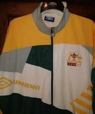 Umbro Vintage Australia Rugby League Zip up jacket early 1990 ' s Size XL 52 