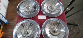 1957 Ford Vintage 14 " Hubcaps Fairlane Thunderbird Sunliner Galaxie