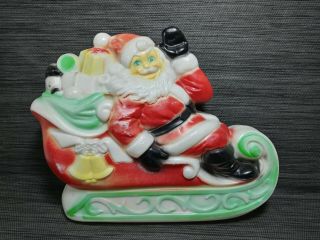 Empire Santa In Sleigh Blow Mold Light Up 1970 (no Cable Light)