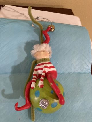 Krinkles Dept.  56 Patience Brewster Christmas Boy On Ornament 6 "