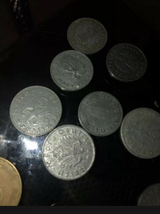 GERMAN WWII BUTTONS,  COINS ETC 2