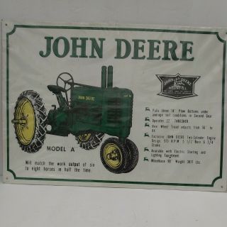 John Deere Tractor Model “a " Farm Equipment 16 X 12 " Metal Sign -
