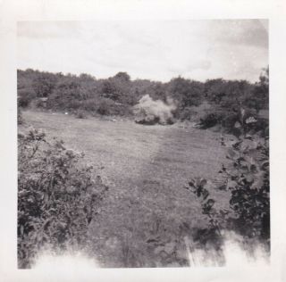 Wwii Photo 83rd Division German Artillery Shell Exploding Distance 59