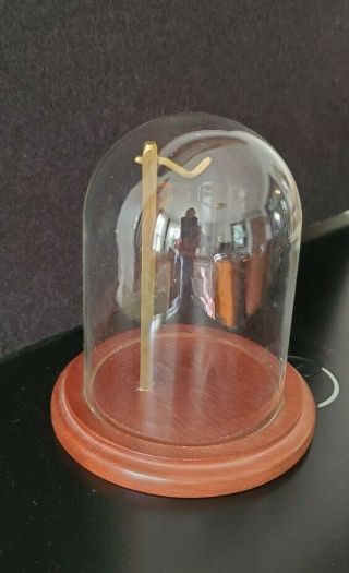 Vintage Glass Dome Pocket Watch Holder Display Case