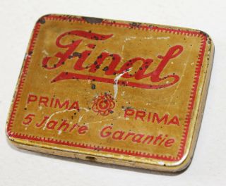 Wwii German Final Prima Condom Litho Tin Box 1930/40 