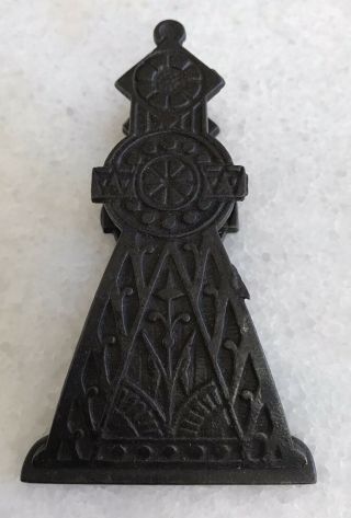 Cast Iron Eastlake Paper Clip / Letter Holder Paperweight